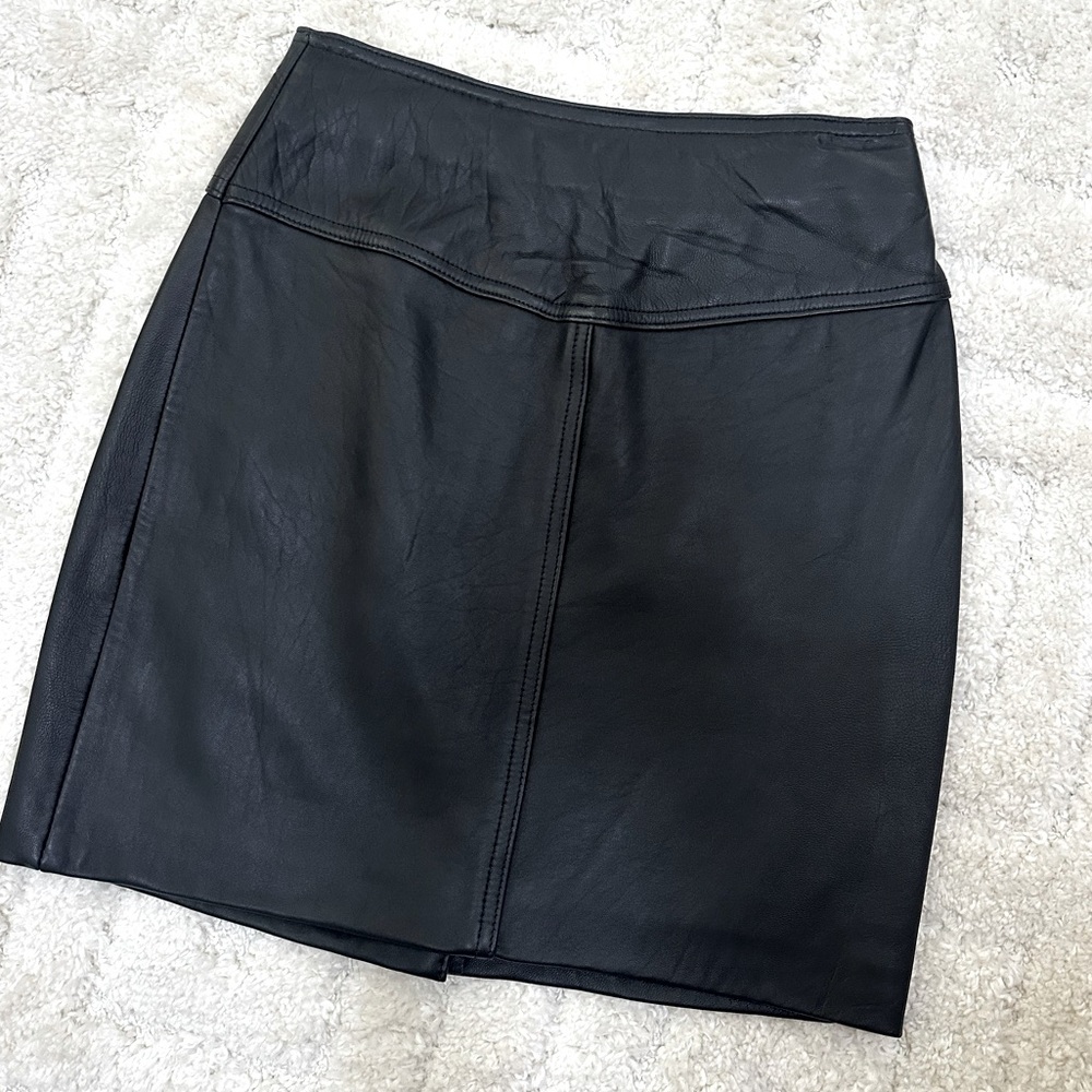 Vintage Leather Mini Skirt